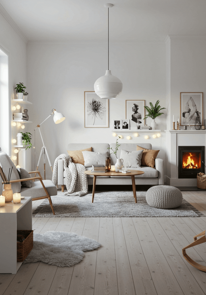 1. Scandinavian-Style Cosy Living Room