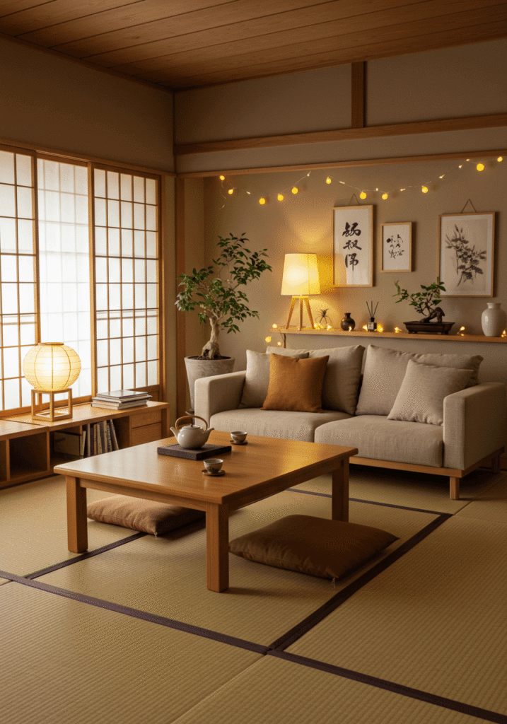 Cosy Living Room with a Large Sectional Sofa