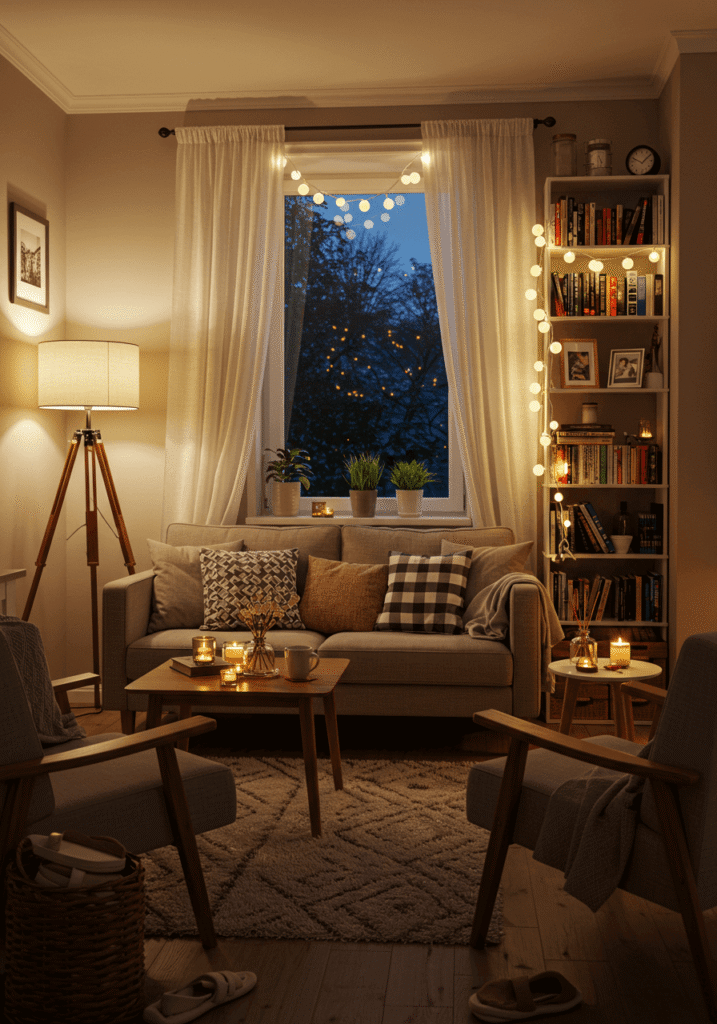 Cosy Reading Nook in a Living Room