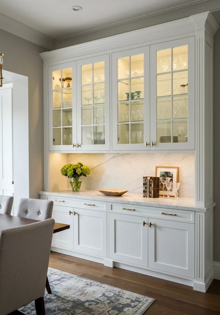 15 Stunning Dining Room Cabinets with Built-In Buffets