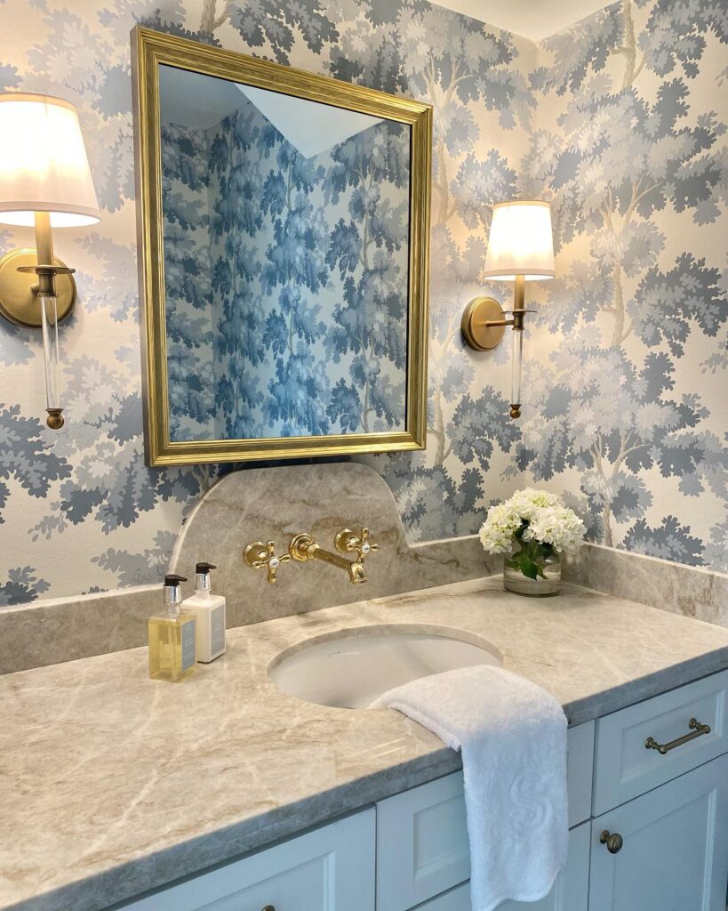 A Serene and Sophisticated Powder Room

