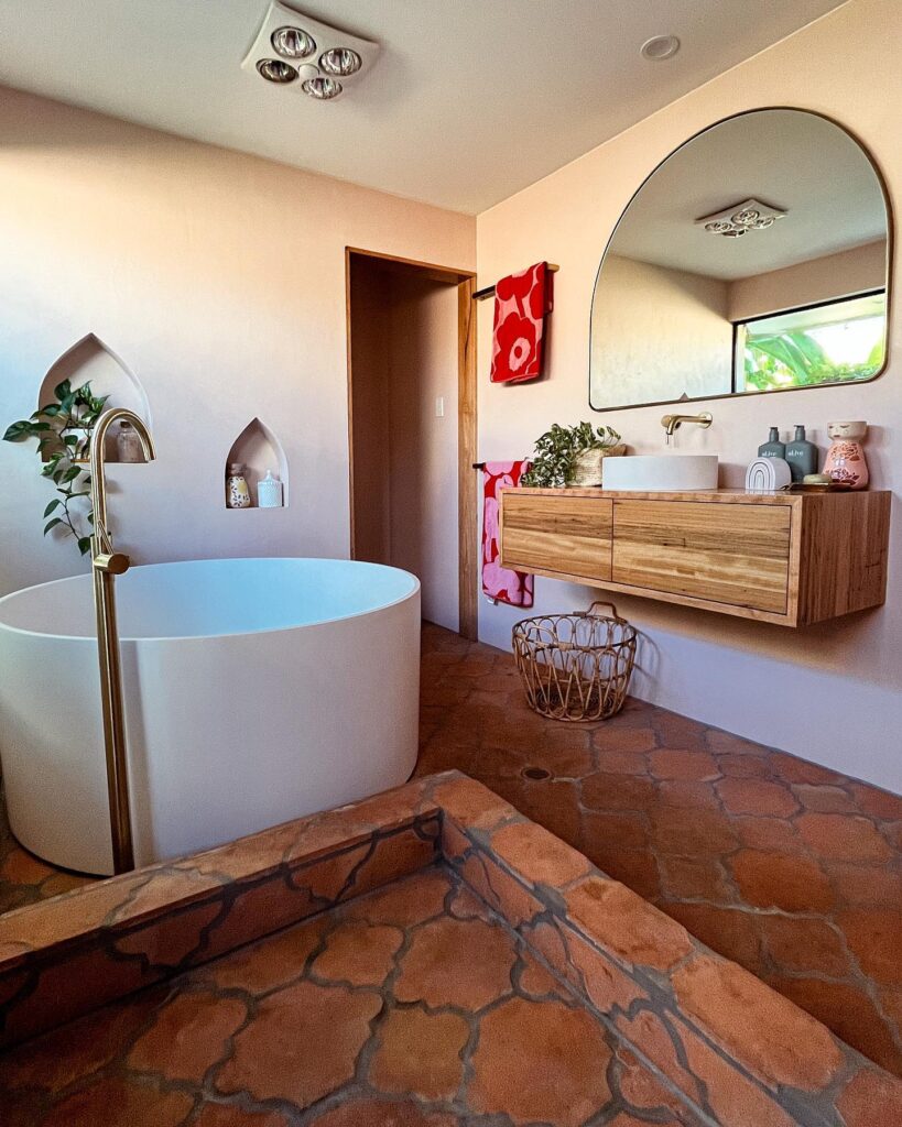Bohemian Desert-Inspired Bathroom Retreat

