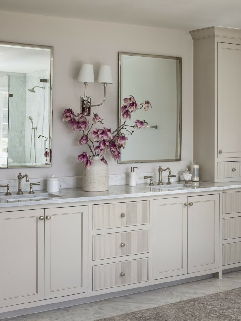 Classic Elegance Double Vanity with Soft Neutral Tones

