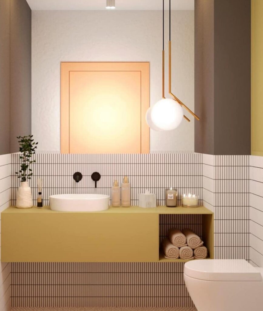 Contemporary Elegance with a Pop of Mustard
