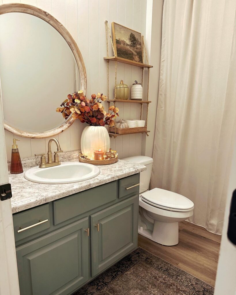 Cozy Farmhouse-Inspired Bathroom

