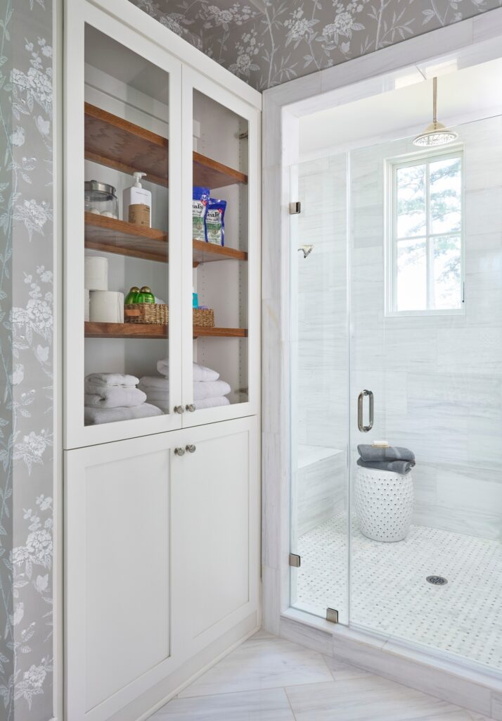 Elegant Bathroom Storage with a Classic Touch

