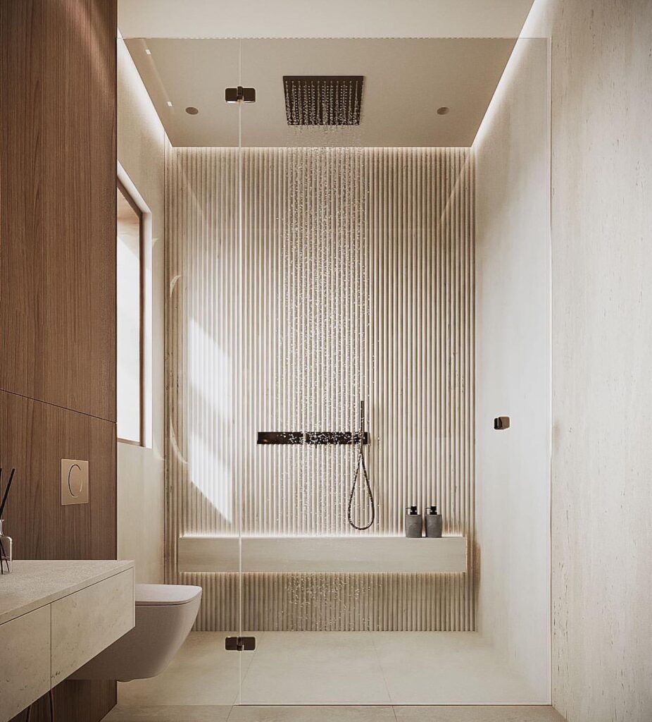 Elegant Minimalist Shower Space


