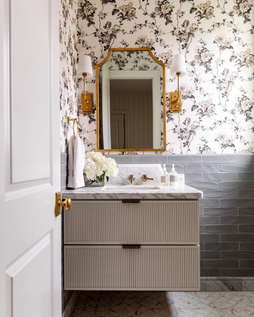 Elegant & Timeless Powder Room

