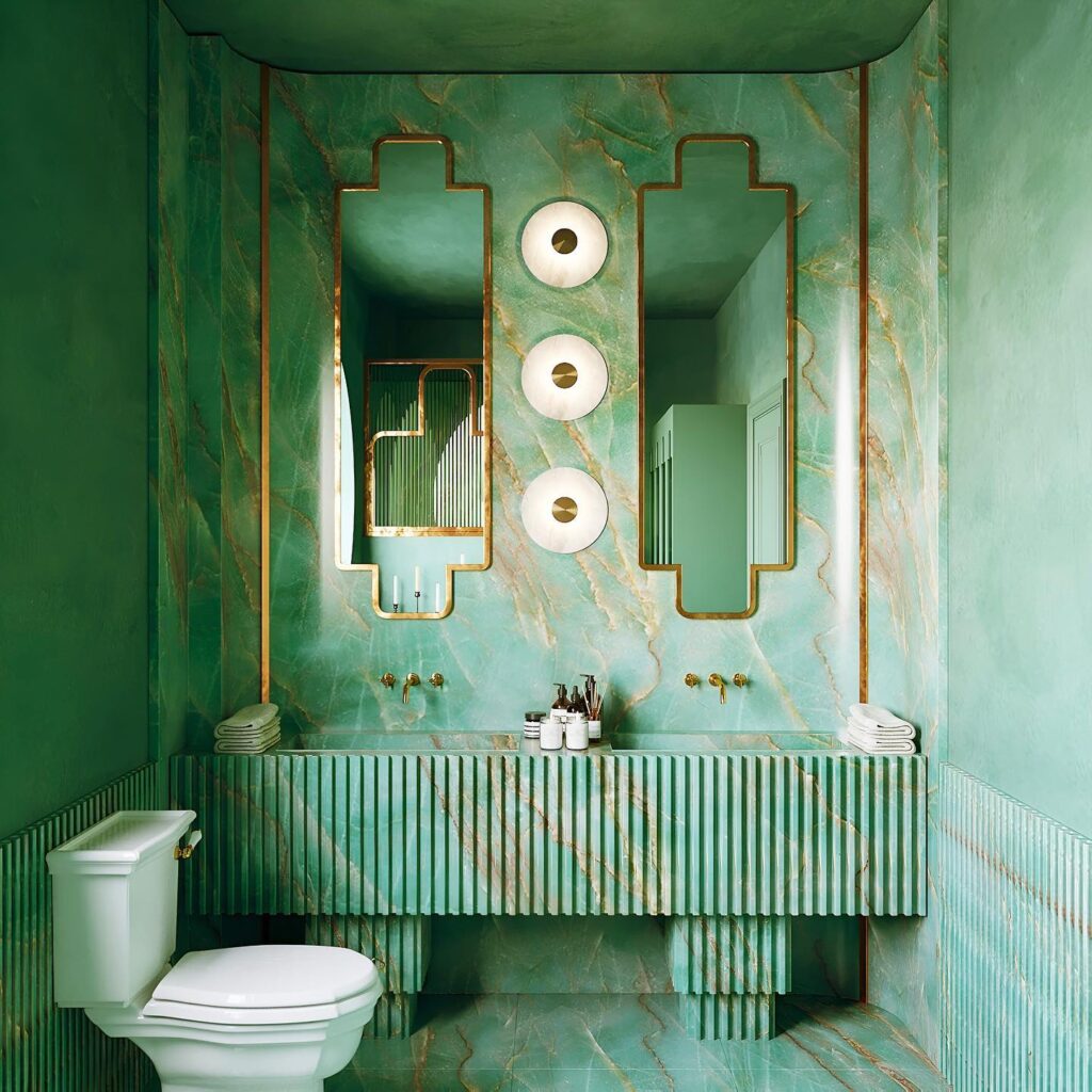 Luxurious Art Deco-Inspired Green Oasis
