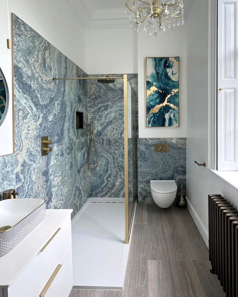 Luxury Meets Nature Blue Marble Elegance
