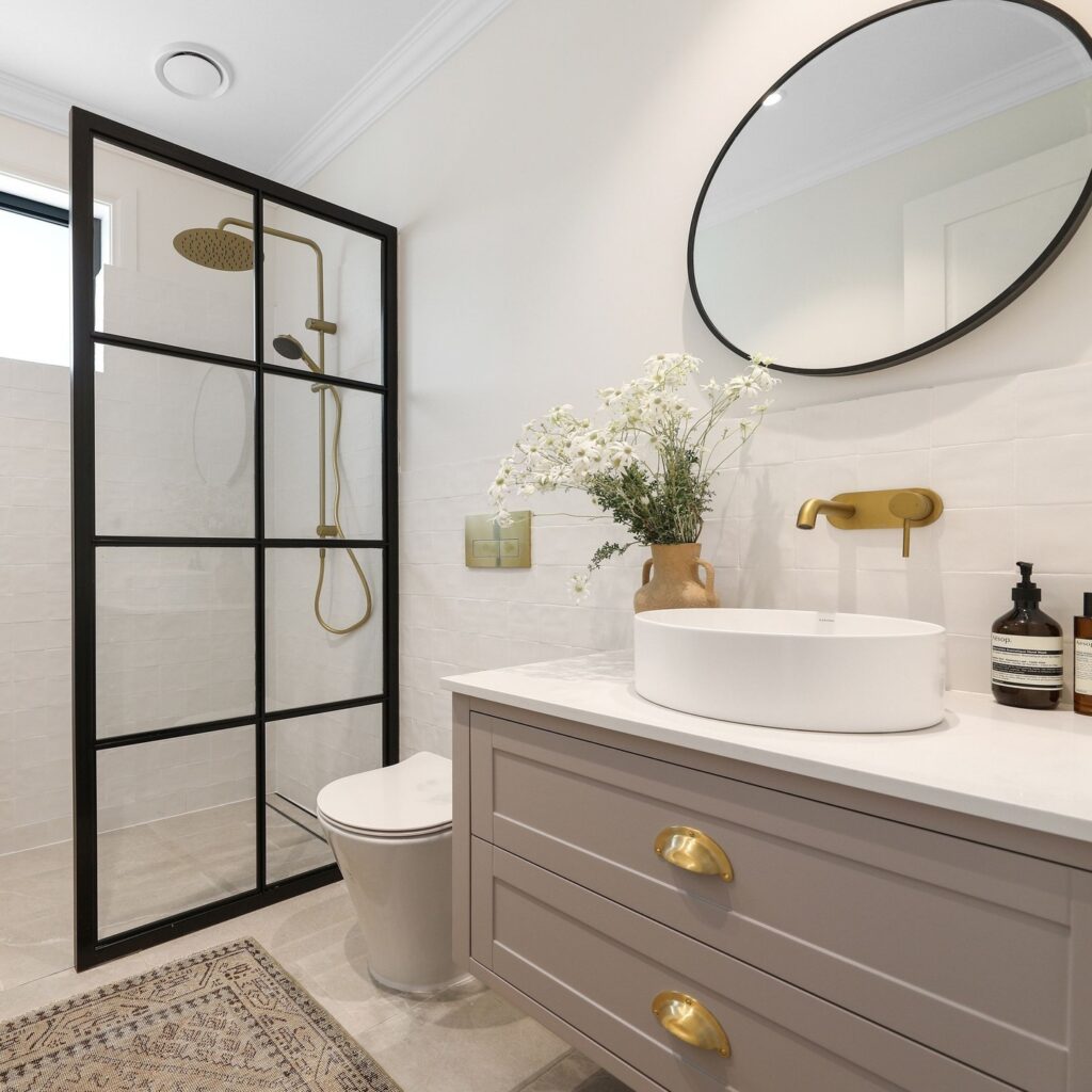 Modern Classic Bathroom with Industrial Touches

