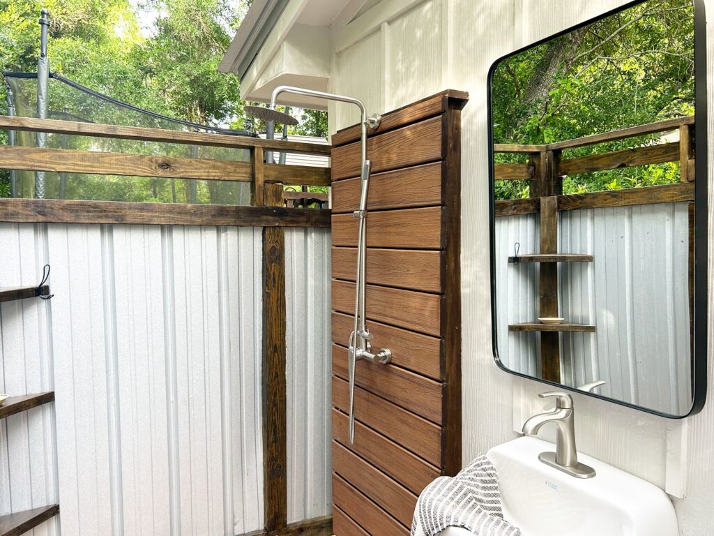 Modern Rustic Outdoor Shower Retreat
