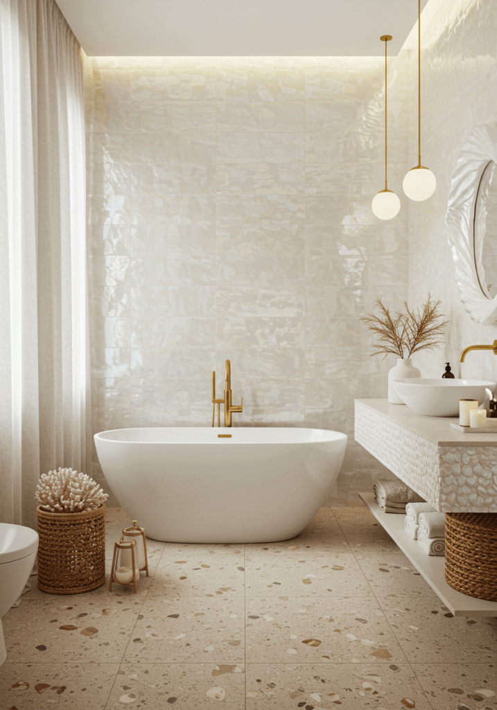 Seashell-Inspired Pearlescent Tiles