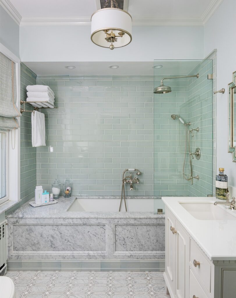 Timeless Tranquility A Serene Vintage Modern Bathroom
