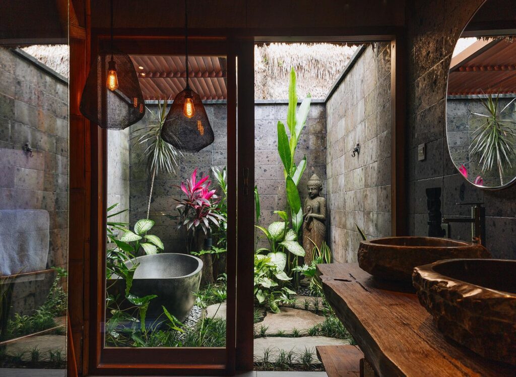 Tropical Zen Bathroom Retreat
