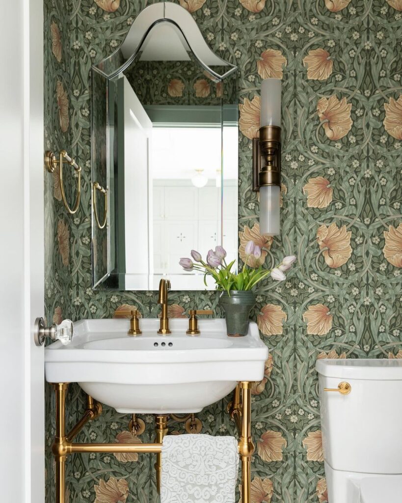 Vintage-Inspired Powder Room

