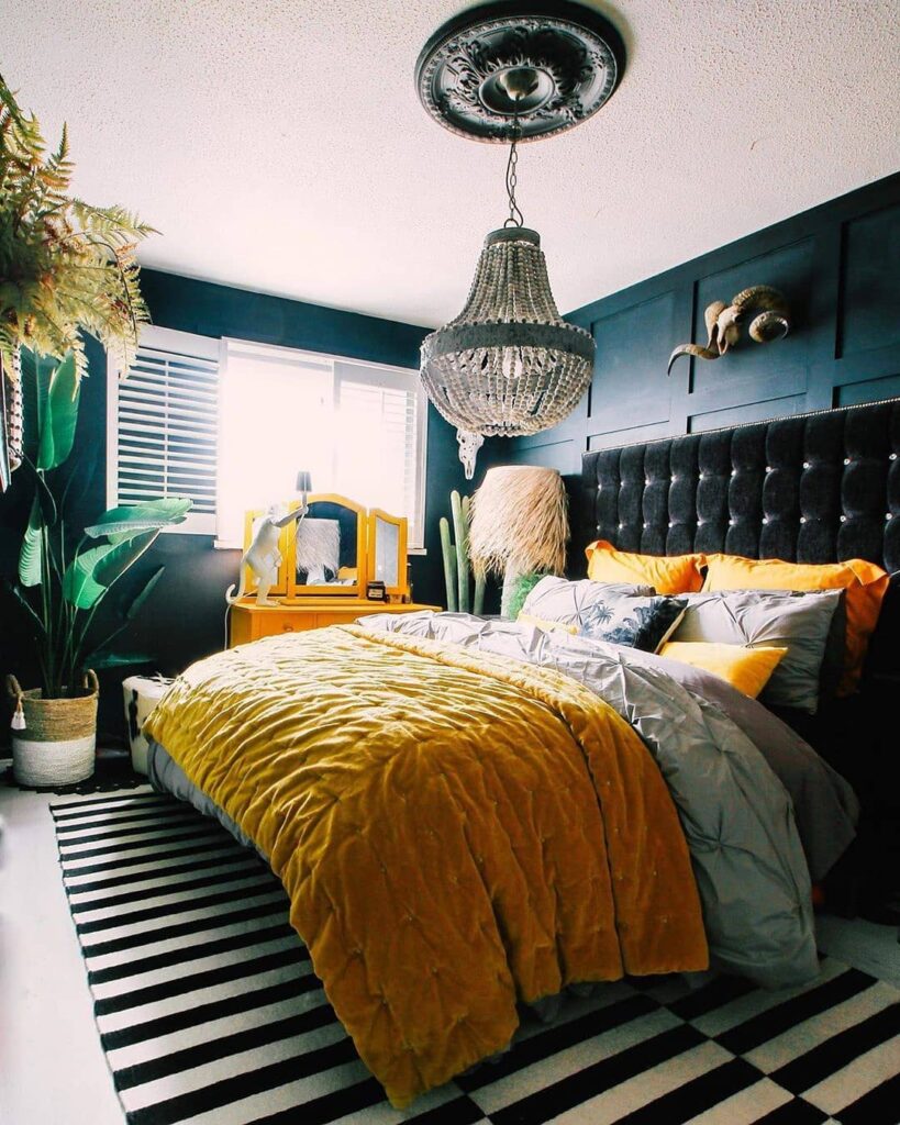 Bold and Eclectic Bedroom Sanctuary

