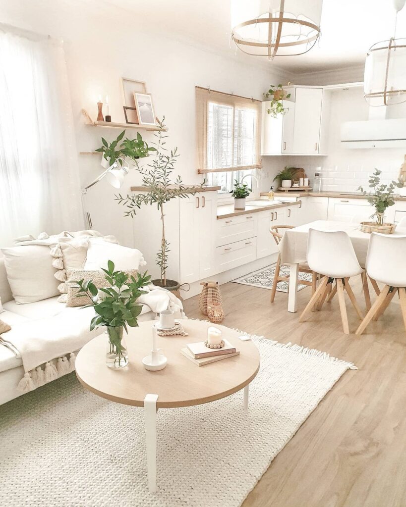 Bright and Airy Open-Plan Living, Dining, and Kitchen Space

