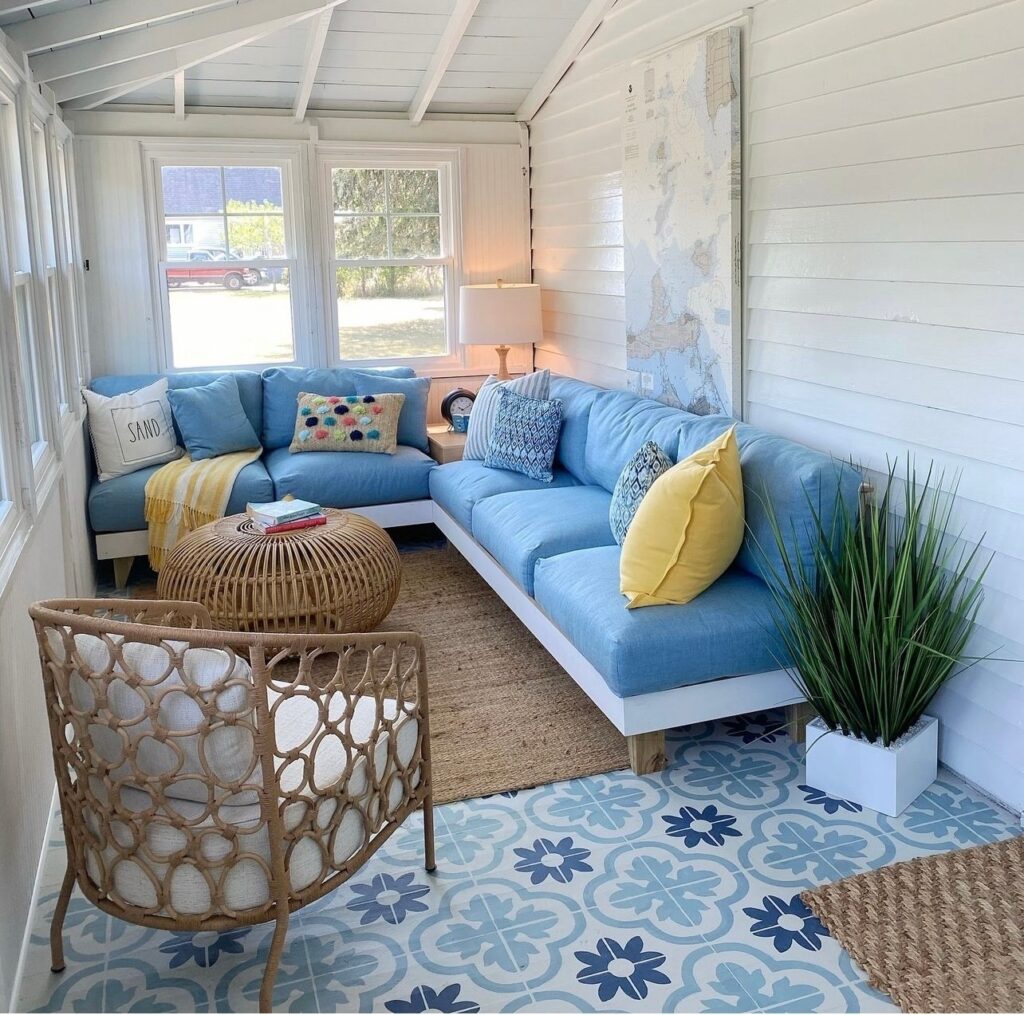 Bright and Coastal Sunroom Retreat

