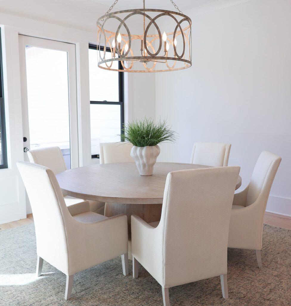 Bright and Elegant Round Dining Nook

