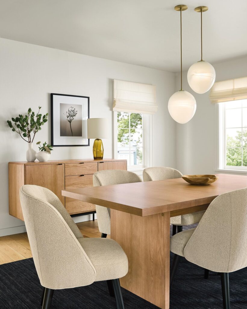 Bright and Minimalist Dining Space
