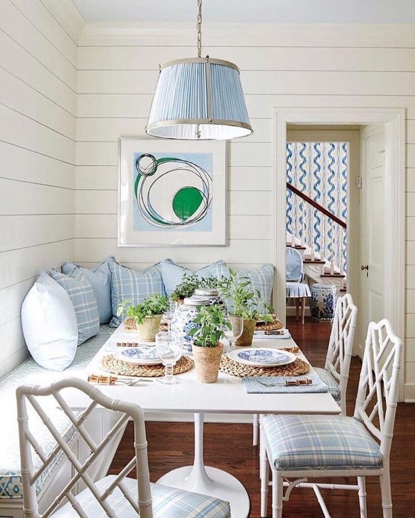 Charming Breakfast Nook with Coastal Flair

