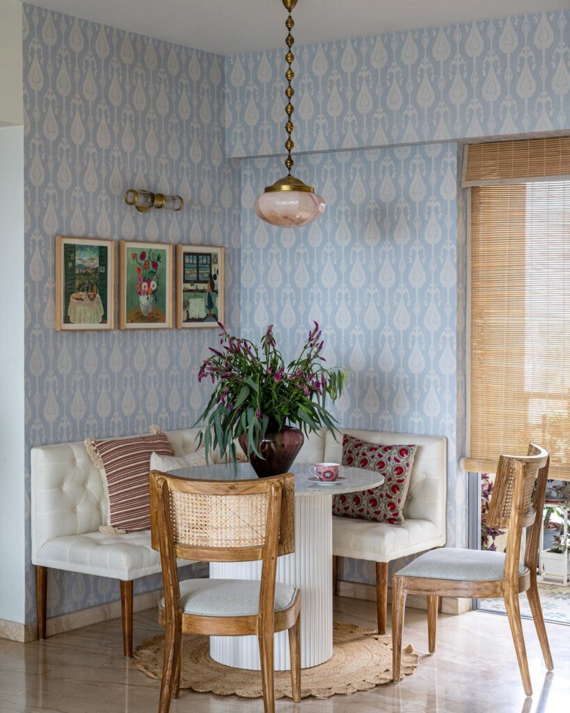 Cozy and Patterned Breakfast Nook


