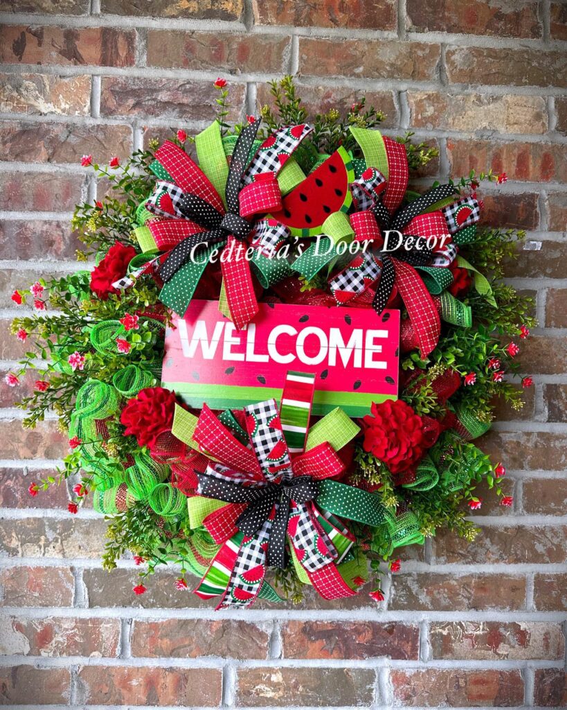 Festive Watermelon Welcome Wreath

