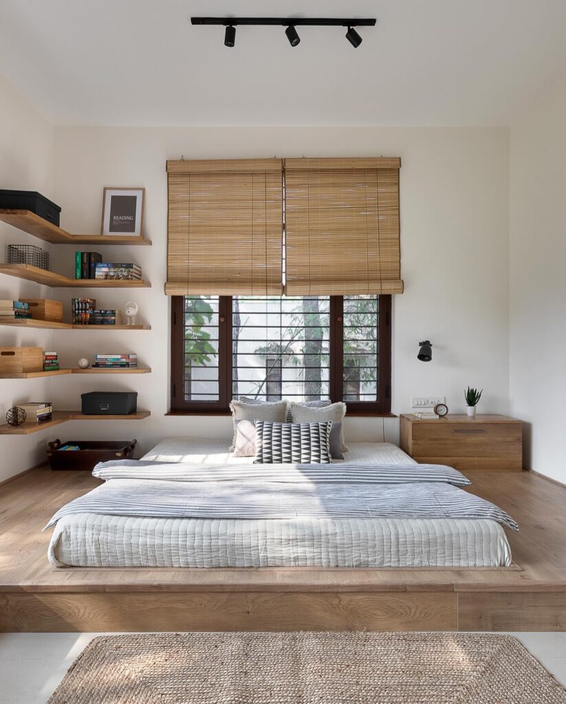 Minimalist Bedroom with Natural Textures

