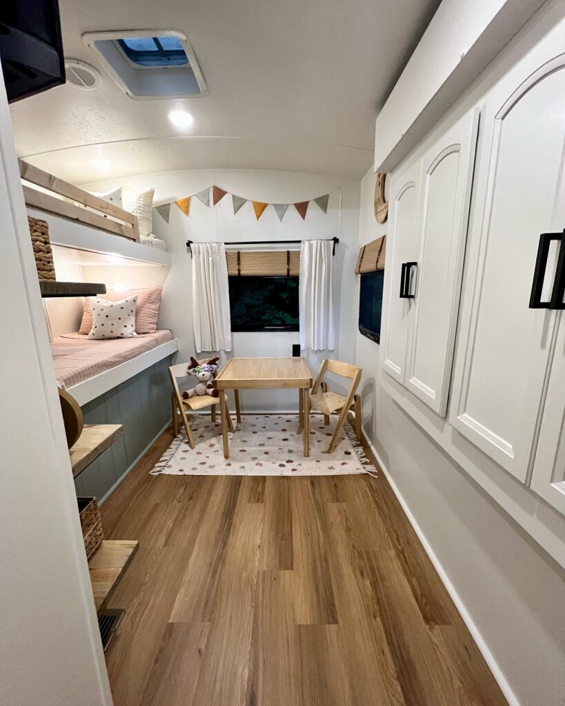 Multifunctional Small Camper Interior with DiningPlay Area


