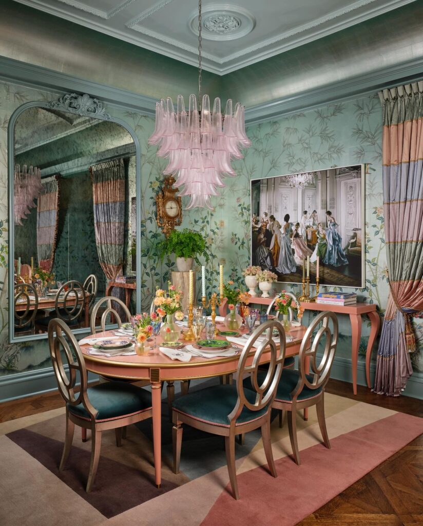 Ornate and Whimsical Dining Room with Eclectic Charm

