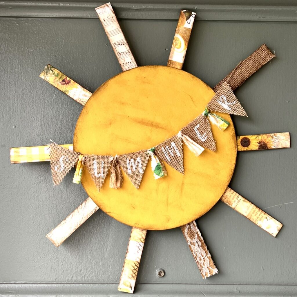 Rustic Summer Sun Door Hanger

