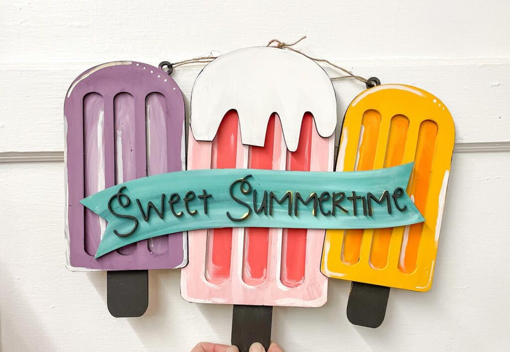 Sweet Summertime Popsicle Door Hanger

