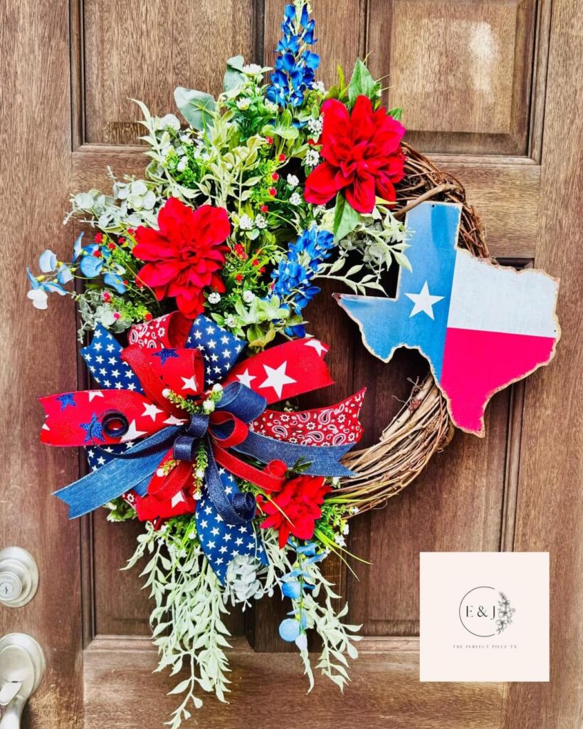 Texas Pride Patriotic Wreath

