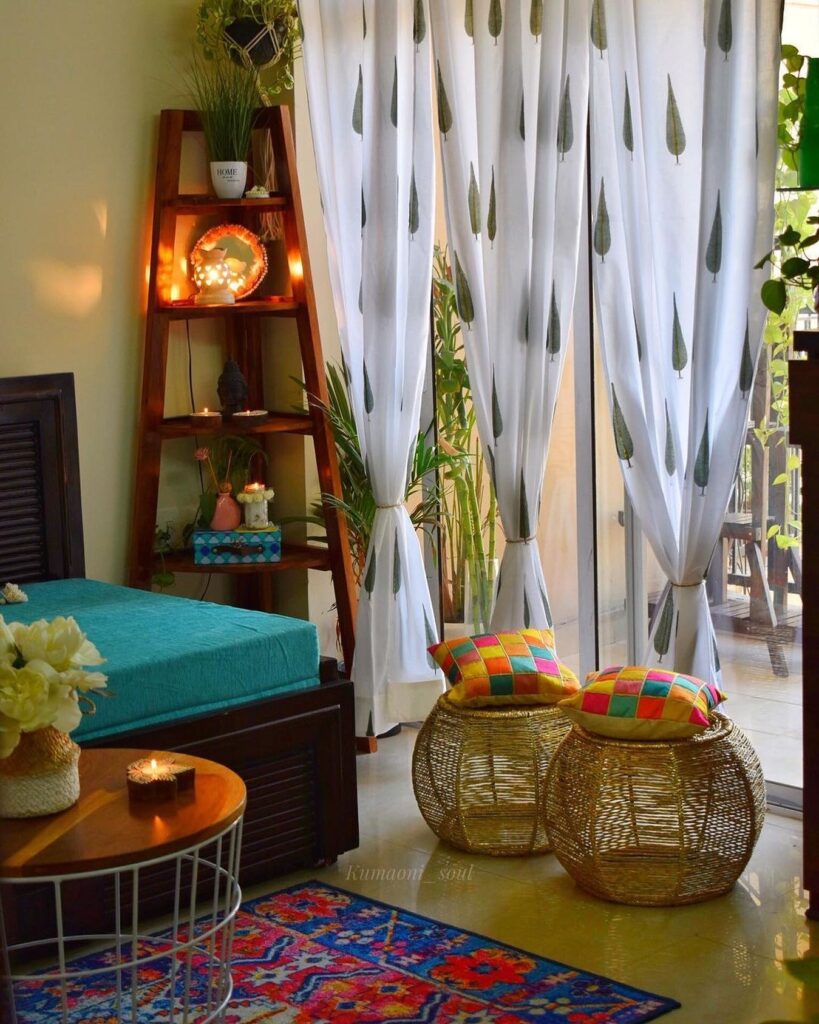 Vibrant and Bohemian Bedroom Nook

