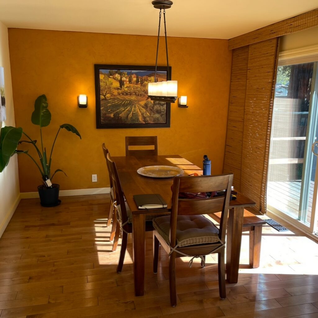 Warm and Rustic Dining Area
