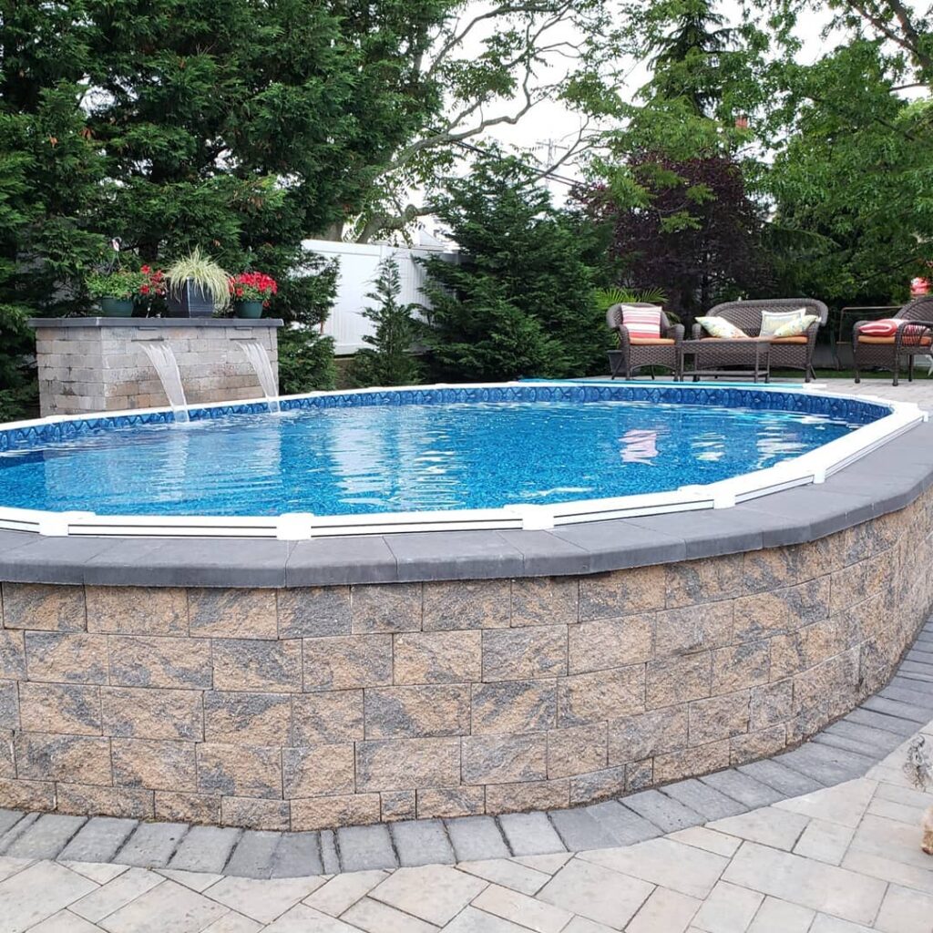 Elegant Oval Above Ground Pool
