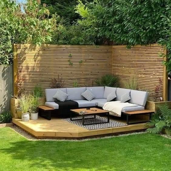 Elevated Corner Lounge A Private Garden Nook
