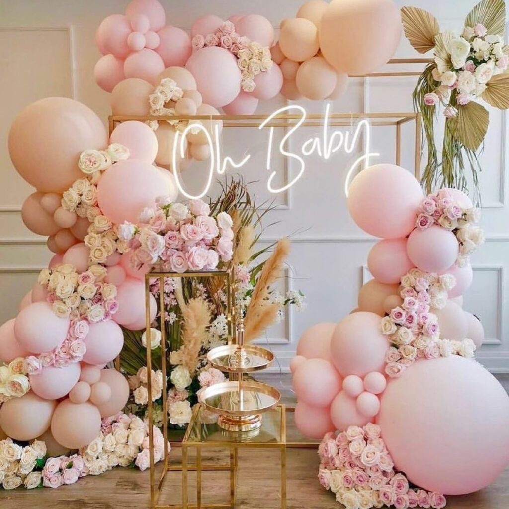 Gilded in Pink A Baby Shower of Dreams
