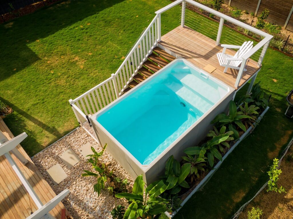 Modern Concrete Plunge Pool Oasis
