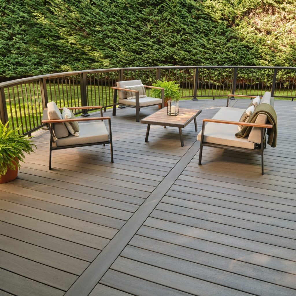 Modern Deck with Gray Composite Decking
