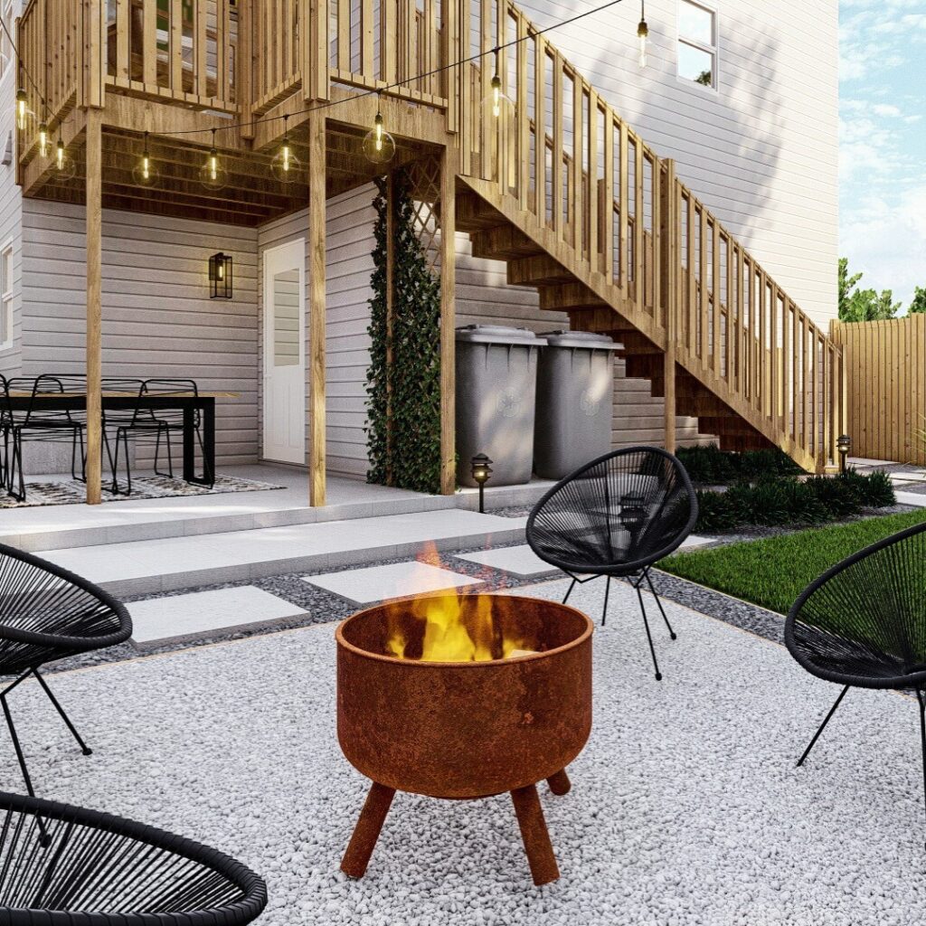 Modern Fire Pit Gathering Space