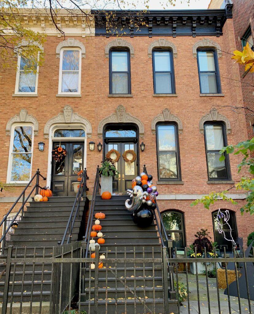 Row of Brick Townhouses Decoration