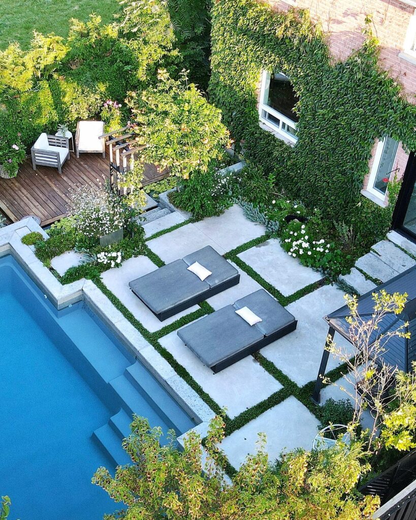 Small Backyard Oasis with Swimming Pool
