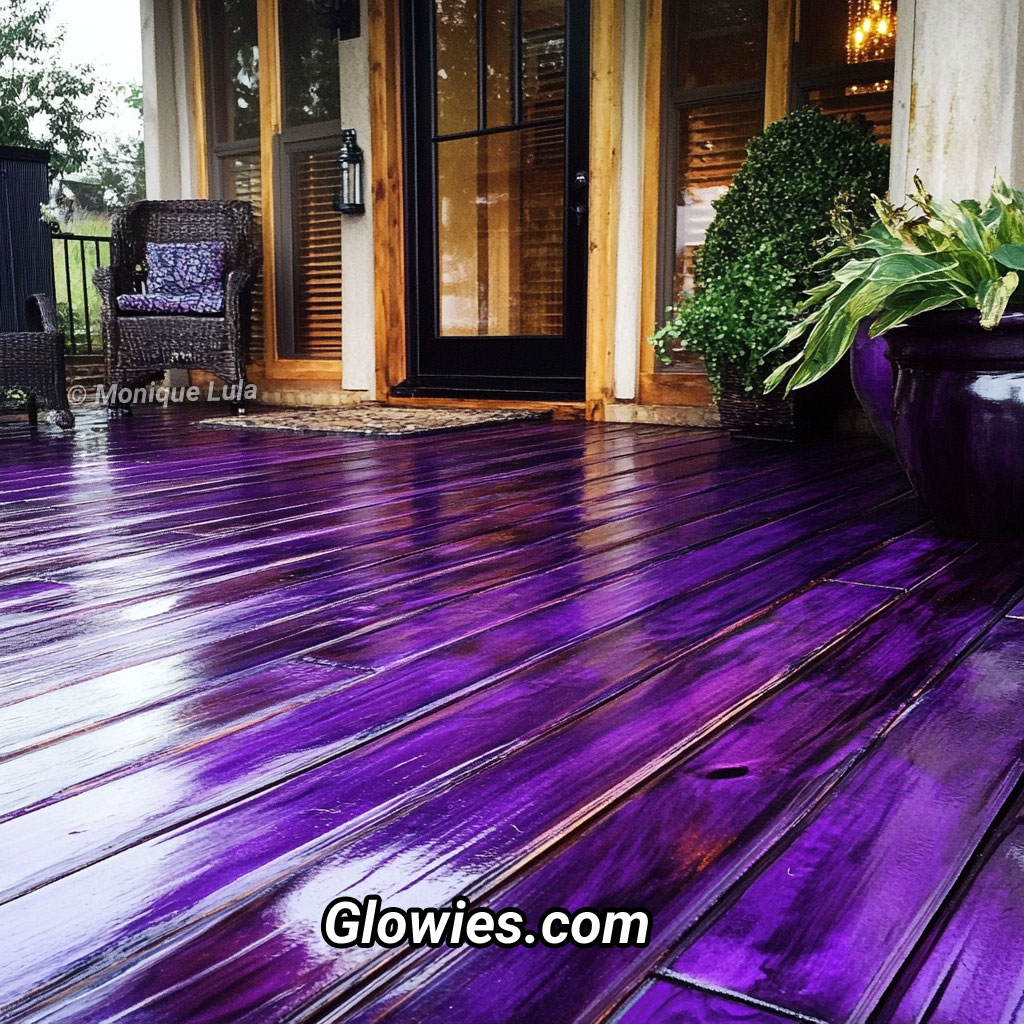 Vibrant Purple Porch

