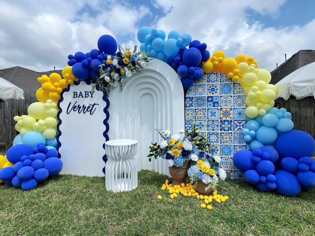 A Splash of Sunshine: Blue and Yellow Balloon Celebration
